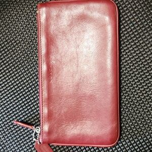 COACH Original 6990 Vintage Red Leather cosmetic case bag